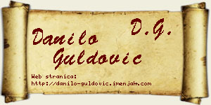 Danilo Guldović vizit kartica